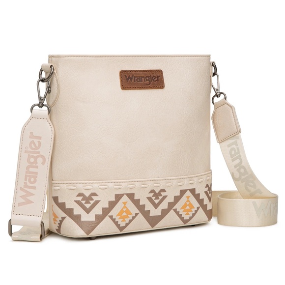 Wrangler Aztec Print Crossbody Bag Tan - Picture 1 of 4